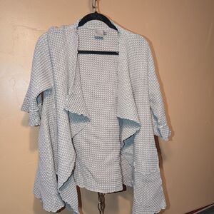 Women's Gray Open Front Cardigan